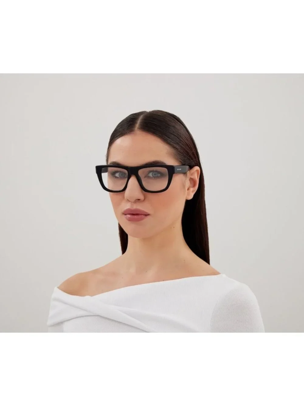 Saint Laurent SL714 001 Eyeglasses Black 55mm Square Frame